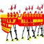 Flamingos / Colosseum anagram · flipped view