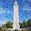 Iterative DDPM denoising · campanile iterative step15